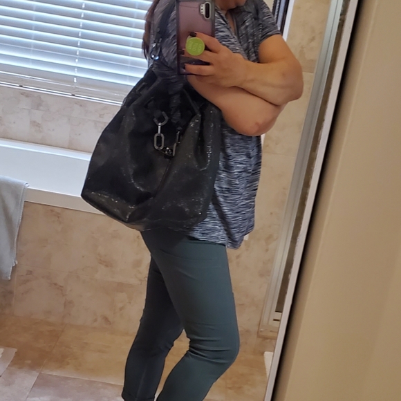 Tory Burch Natalya Genuine Leather Embossed Shoulder Bag12 x 11 x 4 - Picture 8 of 11